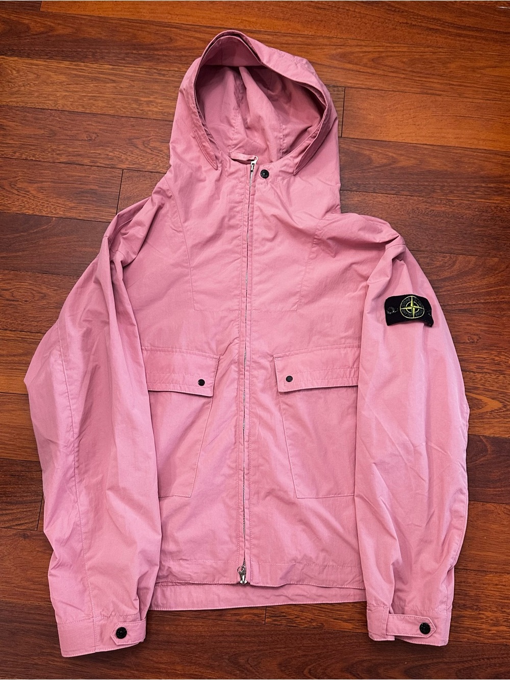 Stone Island Pink Lightweight Hooded Jacket XL